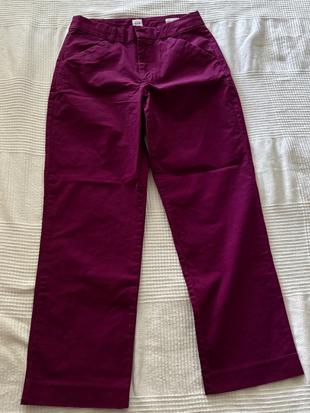 Gap Dark Magenta Slim Ankle Chinos - M